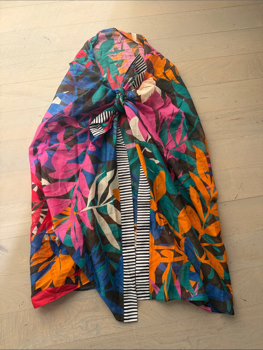 Women’s Tropical Print Swim Sarong - Multicolor